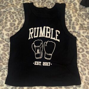 Black Rumble Graphic Tank Top